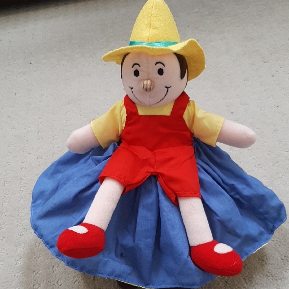 Pinocchio Plush Flip Doll NWOT